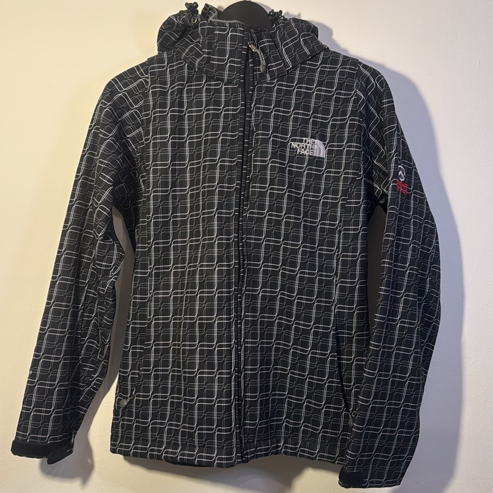 THE NORTH FACE WOMENS GORETEX JACKET BLACK & WHITE SIZE M EUC